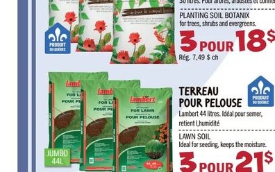 Terreau pour pelousse