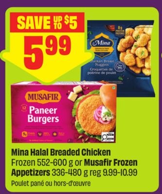 Mina Halal Breaded Chicken Frozen 552-600 g or …