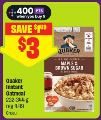 Quaker Instant Oatmeal 232-344 g