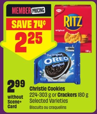 Christie Cookies 224-303 g or Crackers 180 g Se…