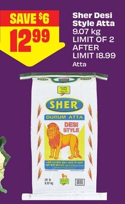 Sher Desi Style Atta 9.07 kg