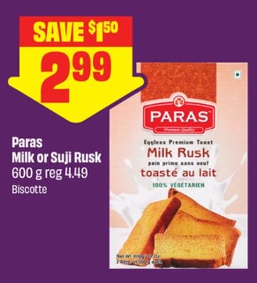 Paras Milk or Suji Rusk 600 g