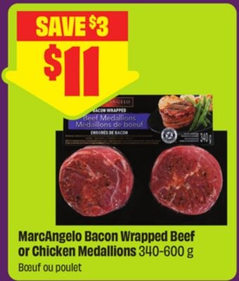MarcAngelo Bacon Wrapped Beef or Chicken Medall…