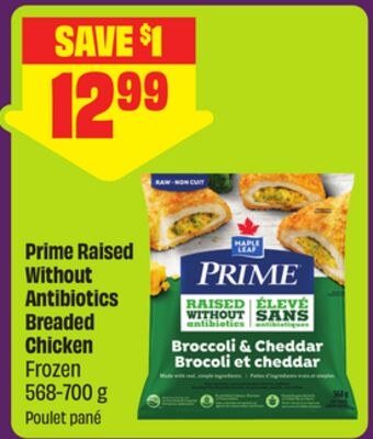 Prime Raised Without Antibiotics Breaded Chicke…