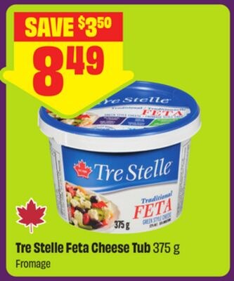 Tre Stelle Feta Cheese Tub 375 g