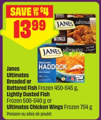 Janes Ultimates Breaded or Battered Fish Frozen…