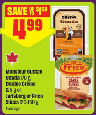Monsieur Gustav Gouda 170 g, Double Crème 125g …