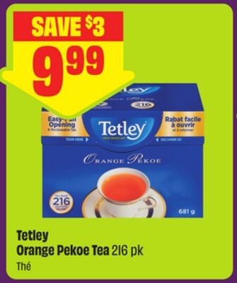 Tetley Orange Pekoe Tea 216 pk