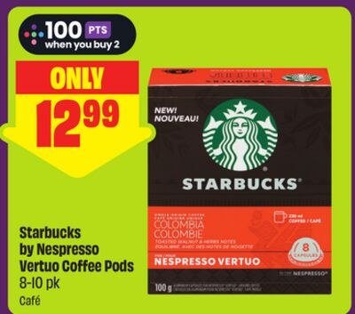 Starbucks by Nespresso Vertuo Coffee Pods 8-10 …