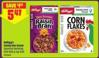Kellogg's Family Size Cereal Selected Varieties…