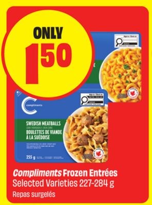 Compliments Frozen Entrees Selected Varieties 2…