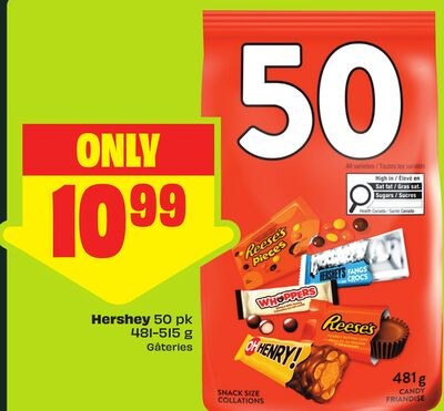 Hershey 50 pk 481-515 g