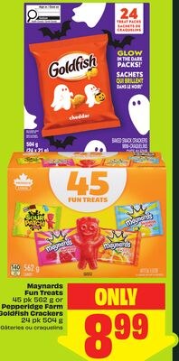 Maynards Fun Treats 45 pk 562 g or Pepperidge f…