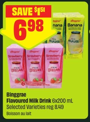 Binggrae Flavoured Milk Drink 6x200 mL Selected…