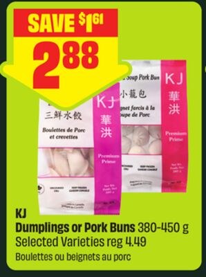 KJ Dumplings or Pork Buns 380-450 g Selected Va…