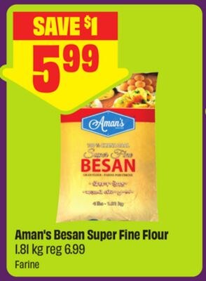 Aman's Besan Super Fine Flour 1.81 kg