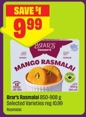 Brar's Rasmalai 850-908 g Selected Varieties