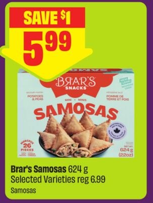 Brar's Samosas 624 g Selected Varieties