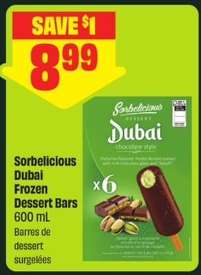 Sorbelicious Dubai Frozen Dessert Bars 600 mL