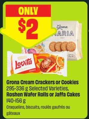 Grona Cream Crackers or Cookies 295-336 g Selec…
