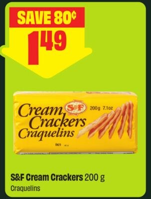 S&F Cream Crackers 200 g