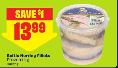 Baltic Herring Fillets Frozen 1 kg
