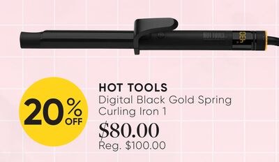HOT TOOLS Digital Black Gold Spring Curling Iro…