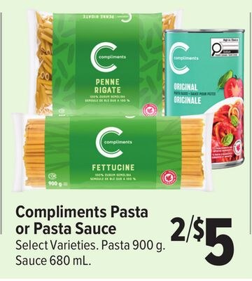 Compliments Pasta or Pasta Sauce