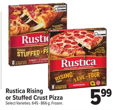 Rustica Rising or Stuffed Crust Pizza