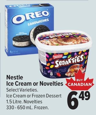 Nestle Ice Cream or Novelties