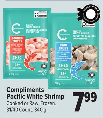 Compliments Pacific White Shrimp