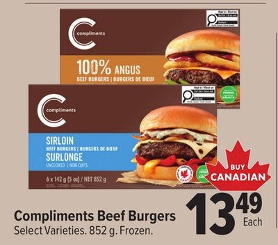 Compliments Beef Burgers