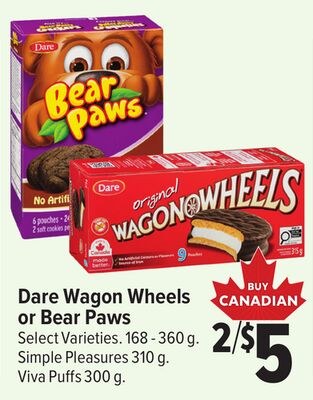 Dare Wagon Wheels or Bear Paws