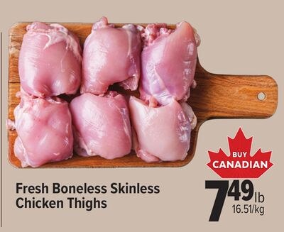Fresh Boneless Skinless Chicken Thighs