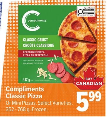Compliments Classic Pizza Or Mini Pizzas