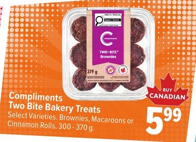 Compliments Two Bite Bakery Treats