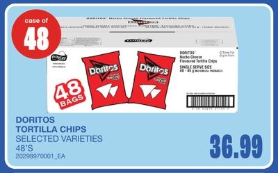 DORITOS TORTILLA CHIPS, 48'S