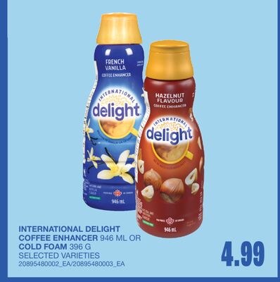 INTERNATIONAL DELIGHT COFFEE ENHANCER, 946 ML O…
