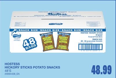HICKORY STICKS POTATO SNACKS, 48'S