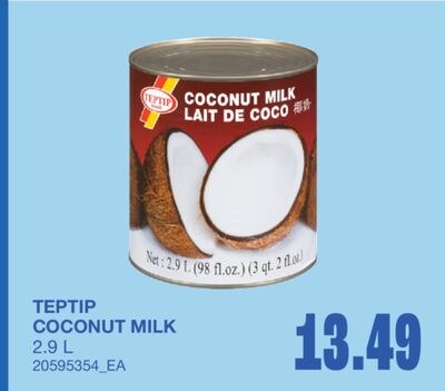 TEPTIP COCONUT MILK, 2.9 L