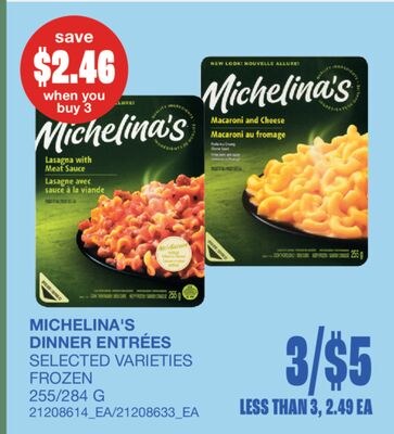 DINNER ENTRÉES, 255/284 G