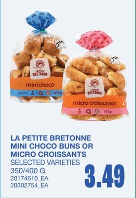 MINI CHOCO BUNS OR MICRO CROISSANTS, 350/400 G