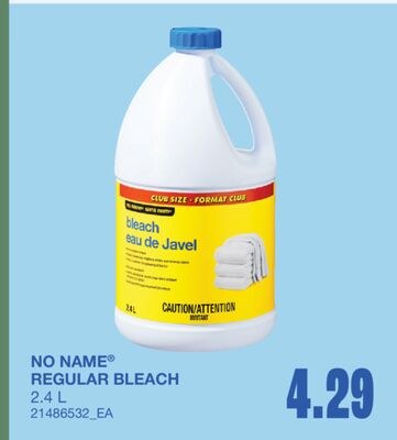 NO NAME® REGULAR BLEACH, 2.4 L
