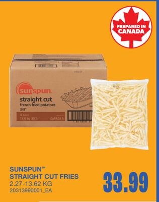 sunspun™ STRAIGHT CUT FRIES, 2.27-13.62 KG