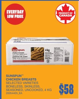 CHICKEN BREASTS, 4 KG