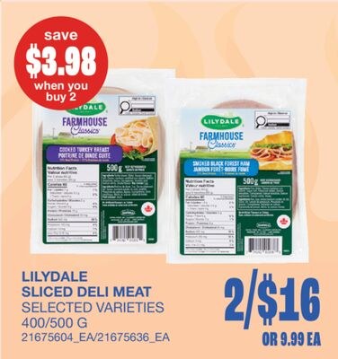 SLICED DELI MEAT, 400/500 G