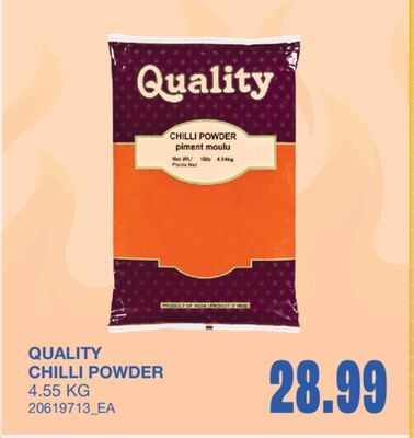 CHILLI POWDER, 4.55 KG