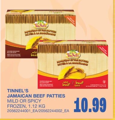 JAMAICAN BEEF PATTIES, 1.12 KG