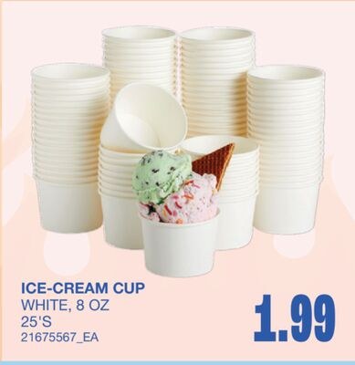 ICE-CREAM CUP, 8 OZ 25'S