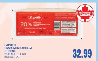 PIZZA MOZZARELLA CHEESE, 2.4 KG